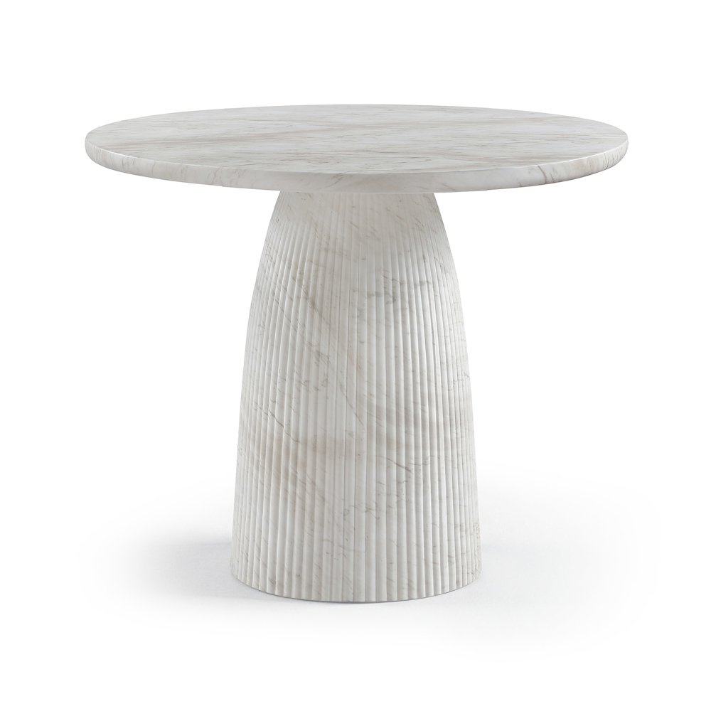 Venosa 36" White Concrete Indoor/Outdoor Dining Table. Picture 1