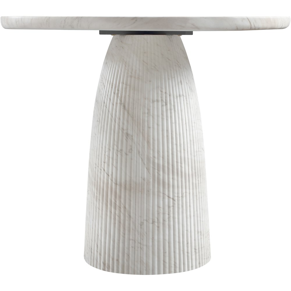 Venosa 42" White Concrete Indoor/Outdoor Dining Table. Picture 3