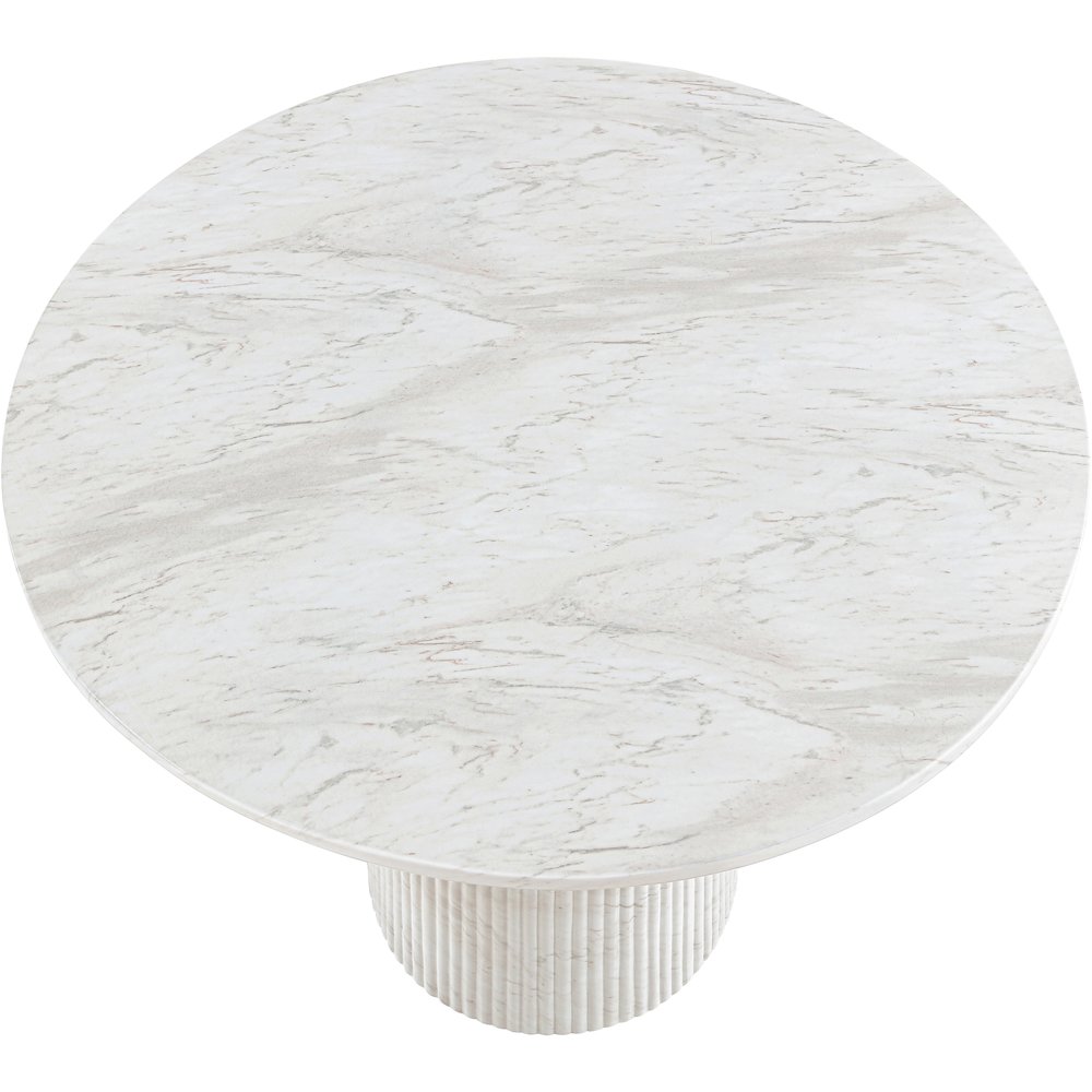 Venosa 42" White Concrete Indoor/Outdoor Dining Table. Picture 4