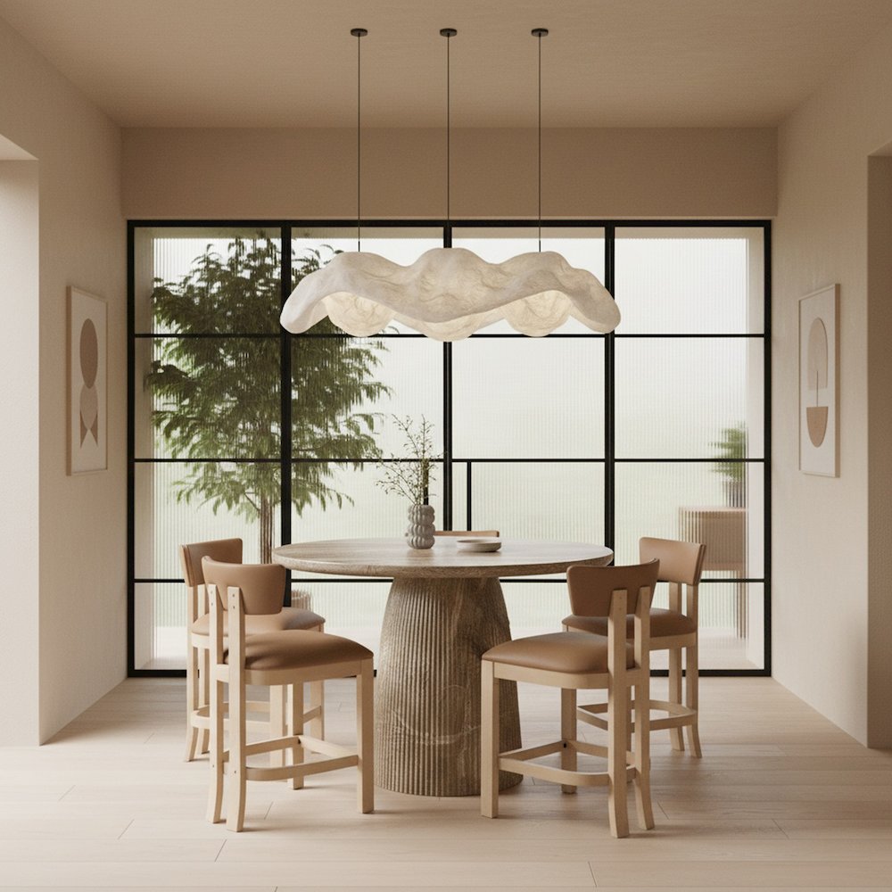 Venosa Beige Concrete Indoor/Outdoor Counter Height Table. Picture 2