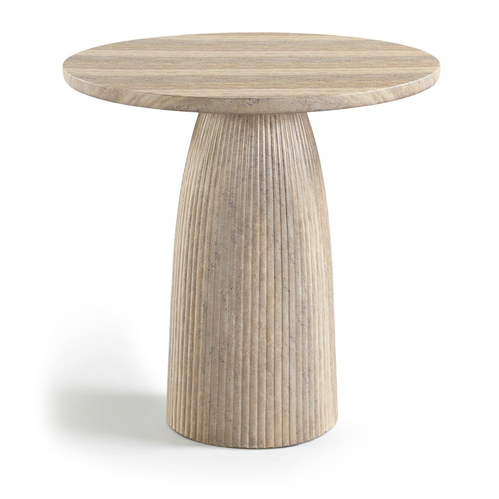 Venosa Travertine Concrete Indoor/Outdoor Counter Height Table. Picture 1