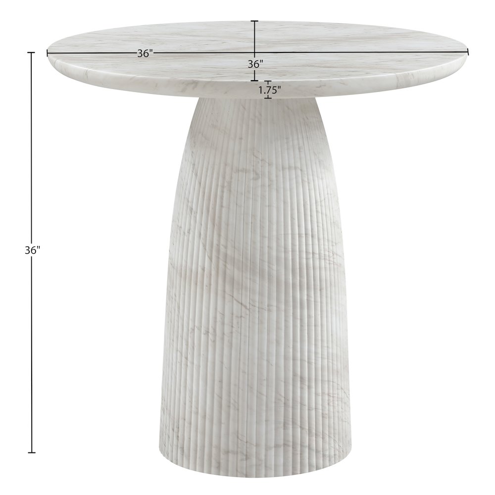 Venosa White Concrete Indoor/Outdoor Counter Height Table. Picture 6