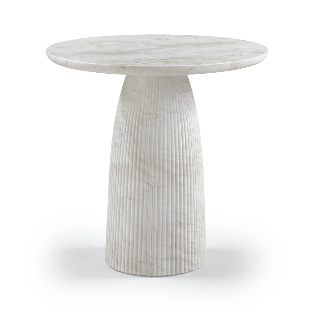 Venosa White Concrete Indoor/Outdoor Counter Height Table. Picture 1