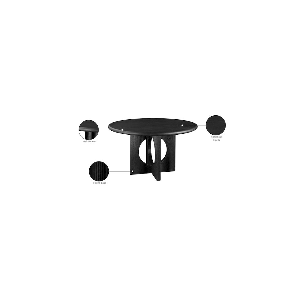 Rivas Black Dining Table. Picture 6