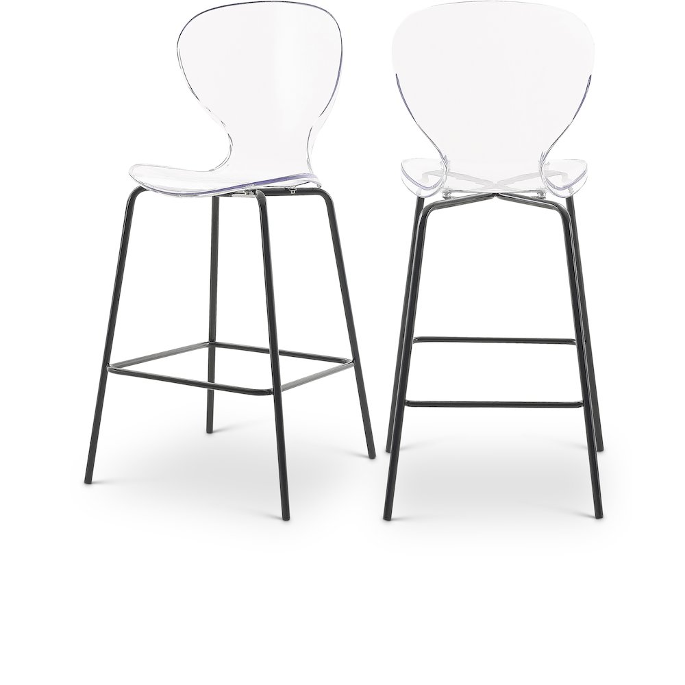 Clarion Matte Black Stool, Set of 2. Picture 1