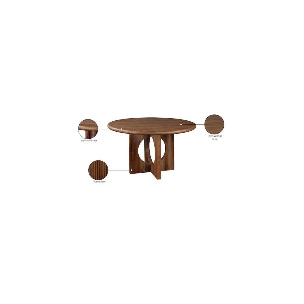 Rivas Walnut Dining Table. Picture 6