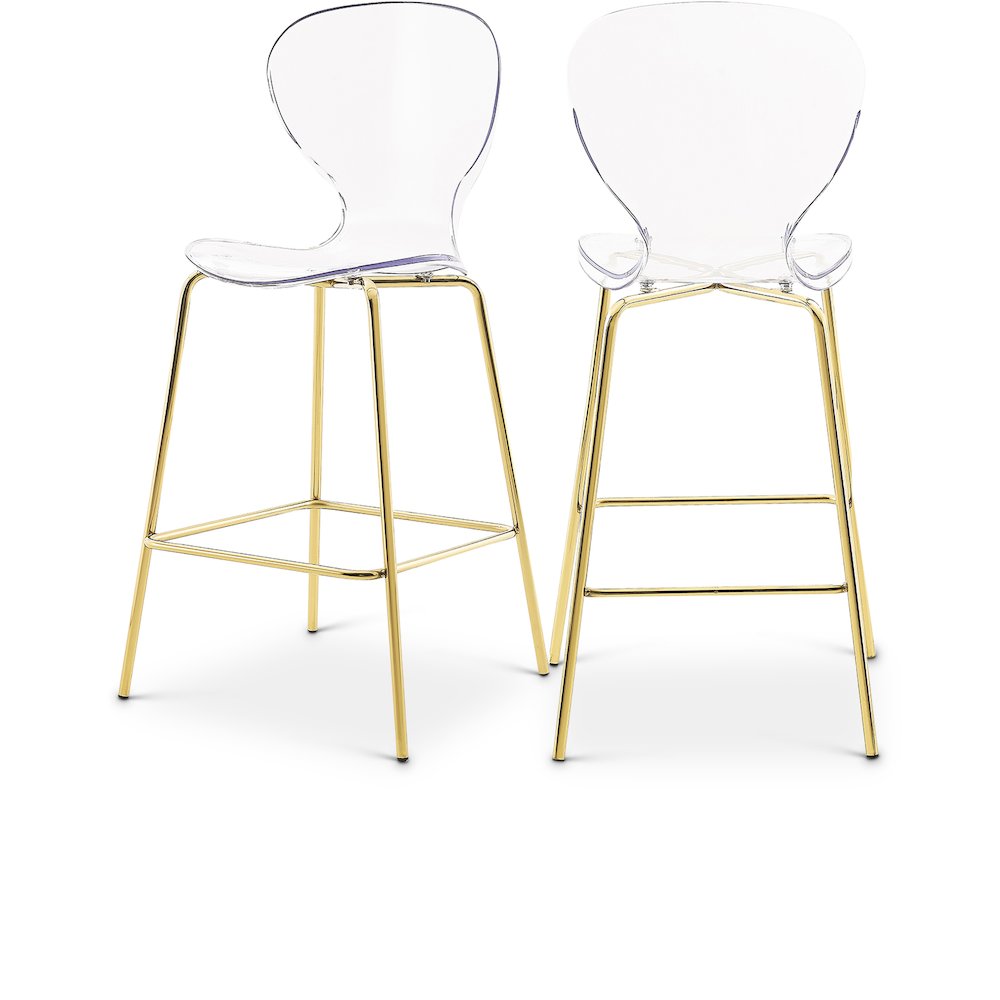 Clarion Gold Metal Stool, Set of 2. Picture 1