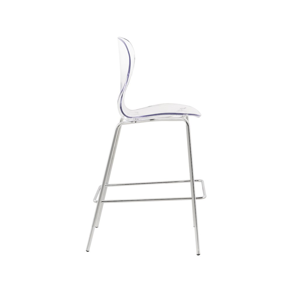 Clarion Chrome Metal Stool, Set of 2. Picture 3