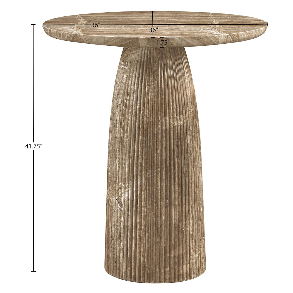 Venosa Beige Concrete Indoor/Outdoor Bar Table. Picture 6