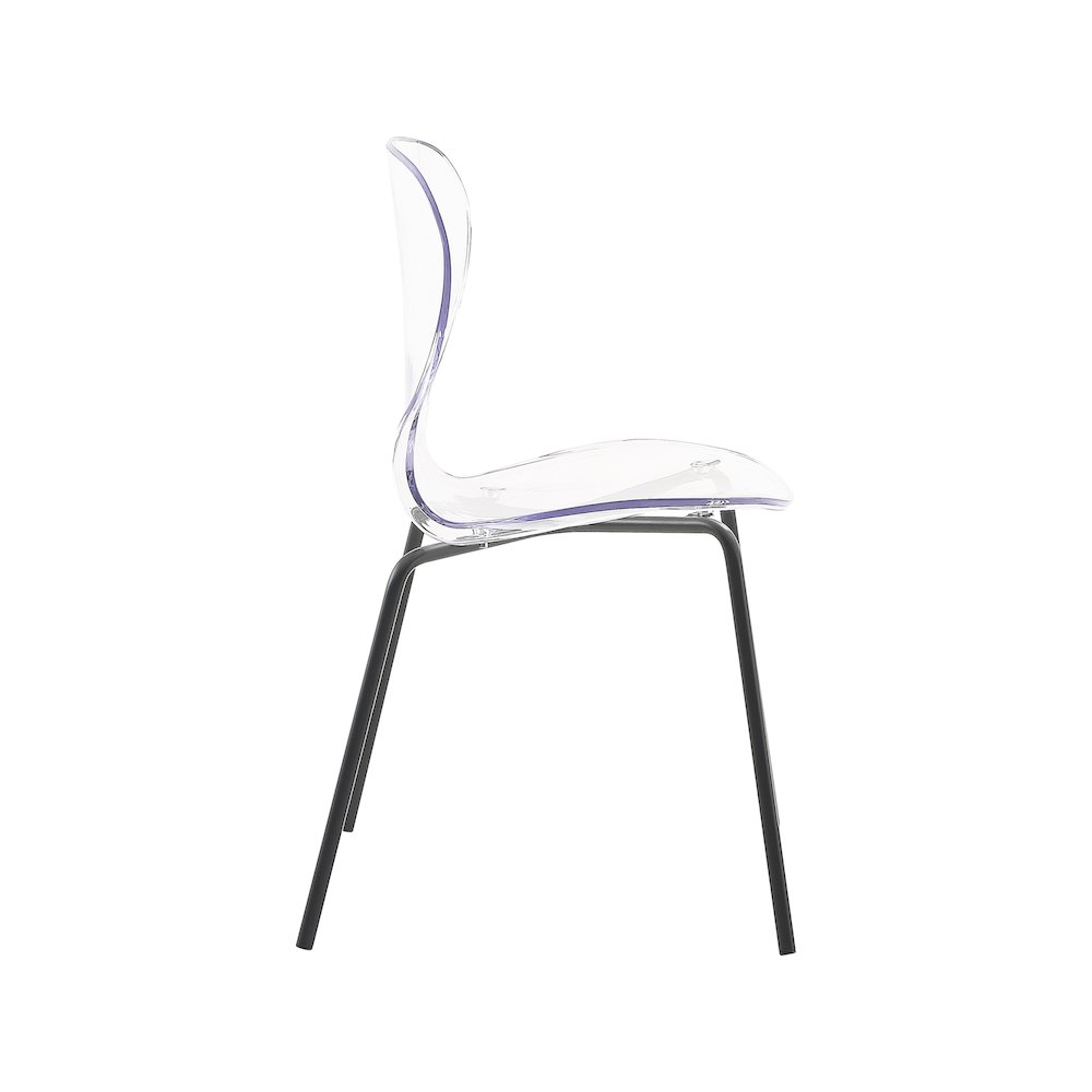 Clarion Matte Black Dining Chair, Set of 2. Picture 3