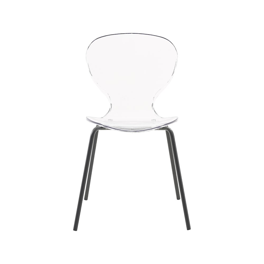 Clarion Matte Black Dining Chair, Set of 2. Picture 4