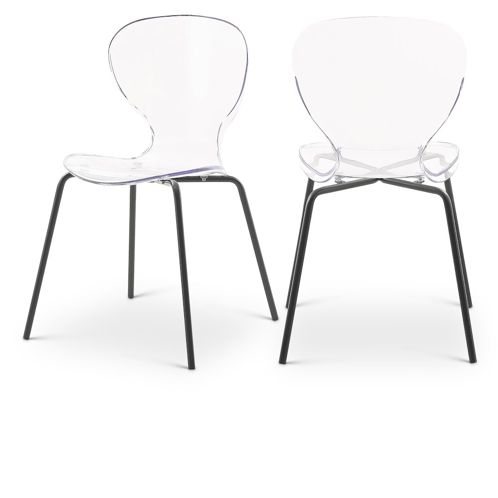 Clarion Matte Black Dining Chair, Set of 2. Picture 1