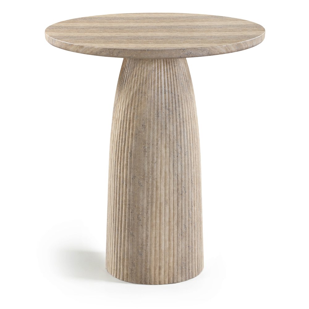 Venosa Travertine Concrete Indoor/Outdoor Bar Table. Picture 1