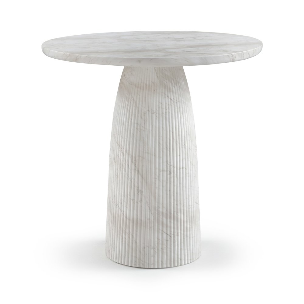 Venosa White Concrete Indoor/Outdoor Bar Table. Picture 1