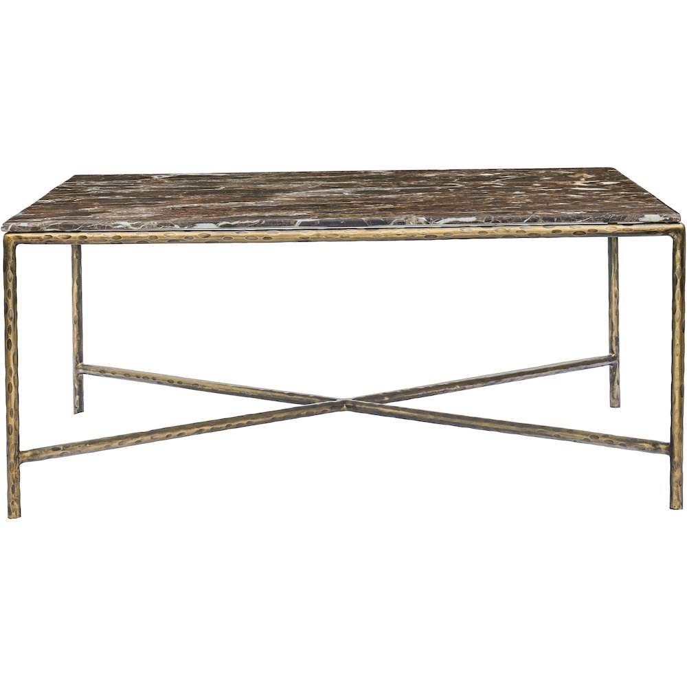 Valen Brown Marble And Iron Coffee Table. Picture 3