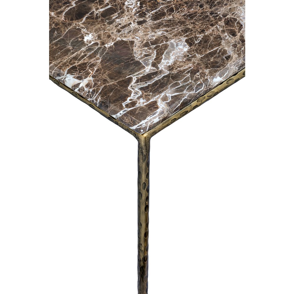 Valen Brown Marble And Iron Coffee Table. Picture 5
