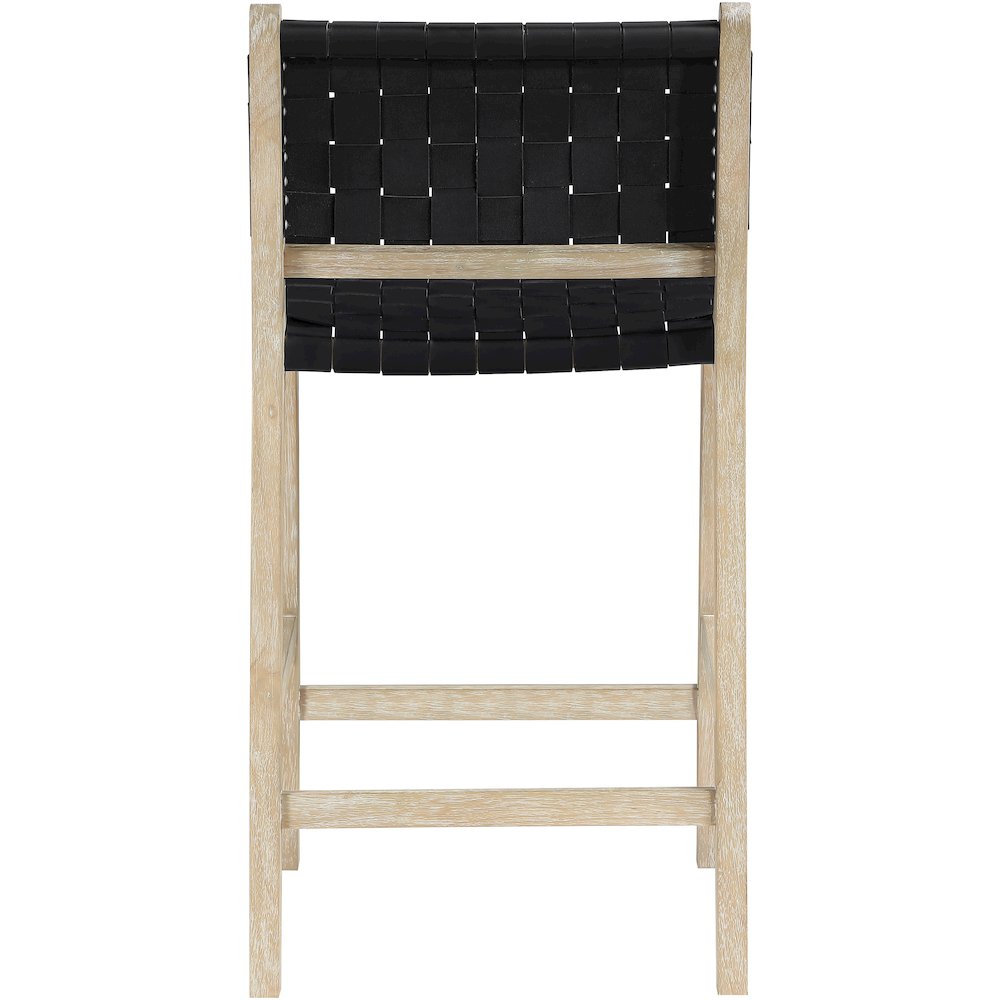 Entwine Black Vegan Leather Upholstered Counter Stool. Picture 5