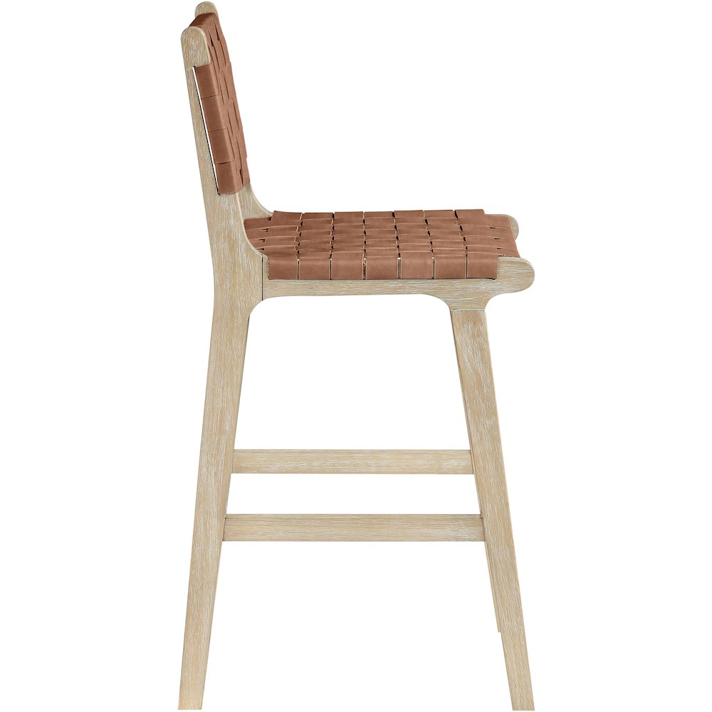 Entwine Brown Vegan Leather Upholstered Counter Stool. Picture 4