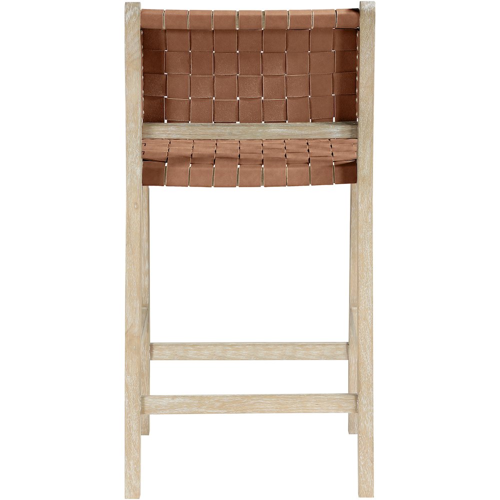 Entwine Brown Vegan Leather Upholstered Counter Stool. Picture 5