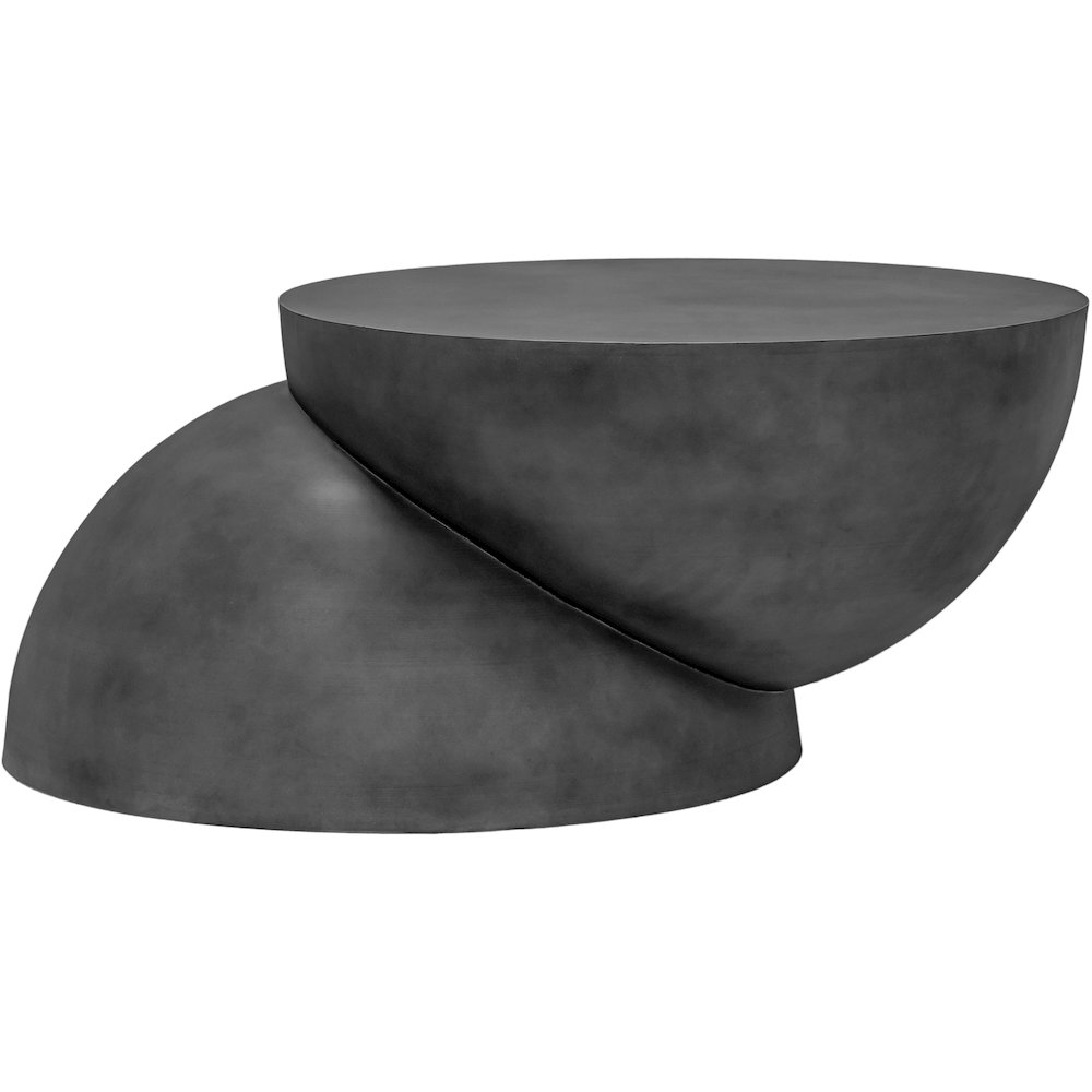 Boulder Black Iron Coffee Table. Picture 3