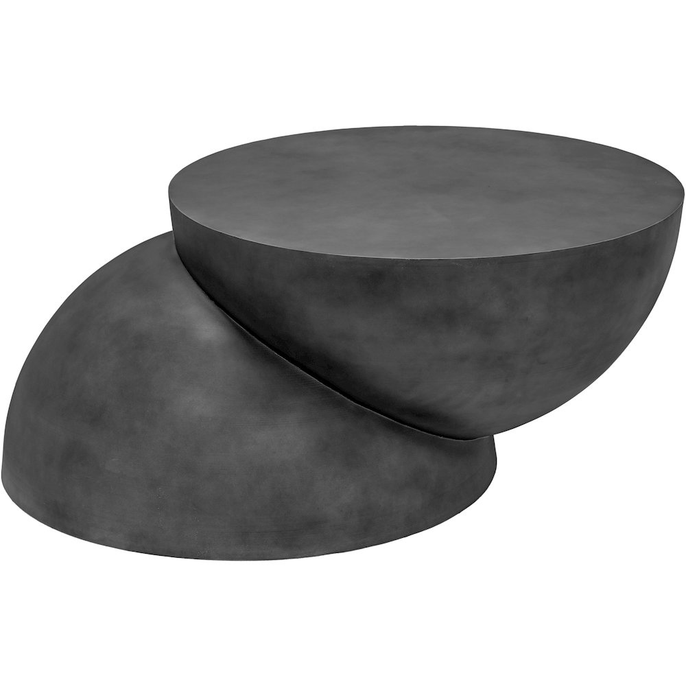 Boulder Black Iron Coffee Table. Picture 4