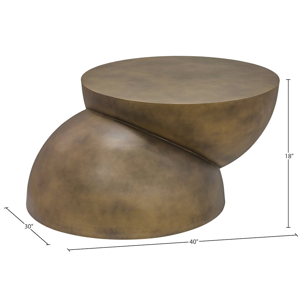 Boulder Gold Iron Coffee Table. Picture 7