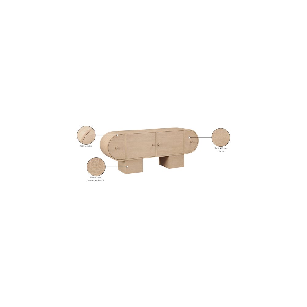 Harlow Natural Sideboard/Buffet. Picture 11