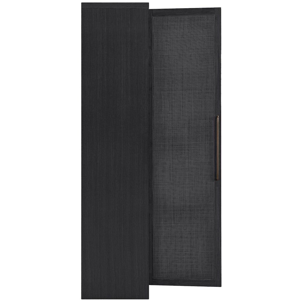 Vana Black Solid Wood Storage Cabinet. Picture 7