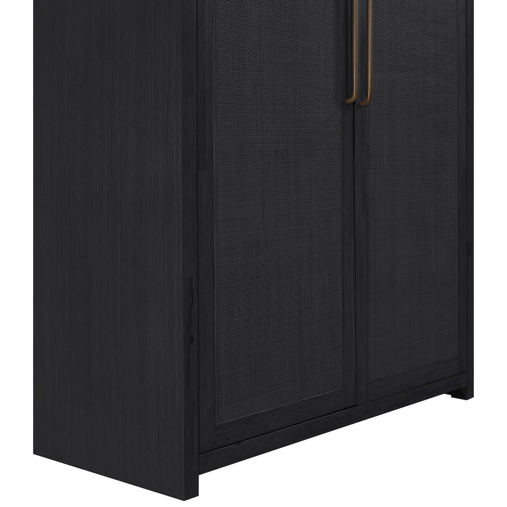Vana Black Solid Wood Storage Cabinet. Picture 8