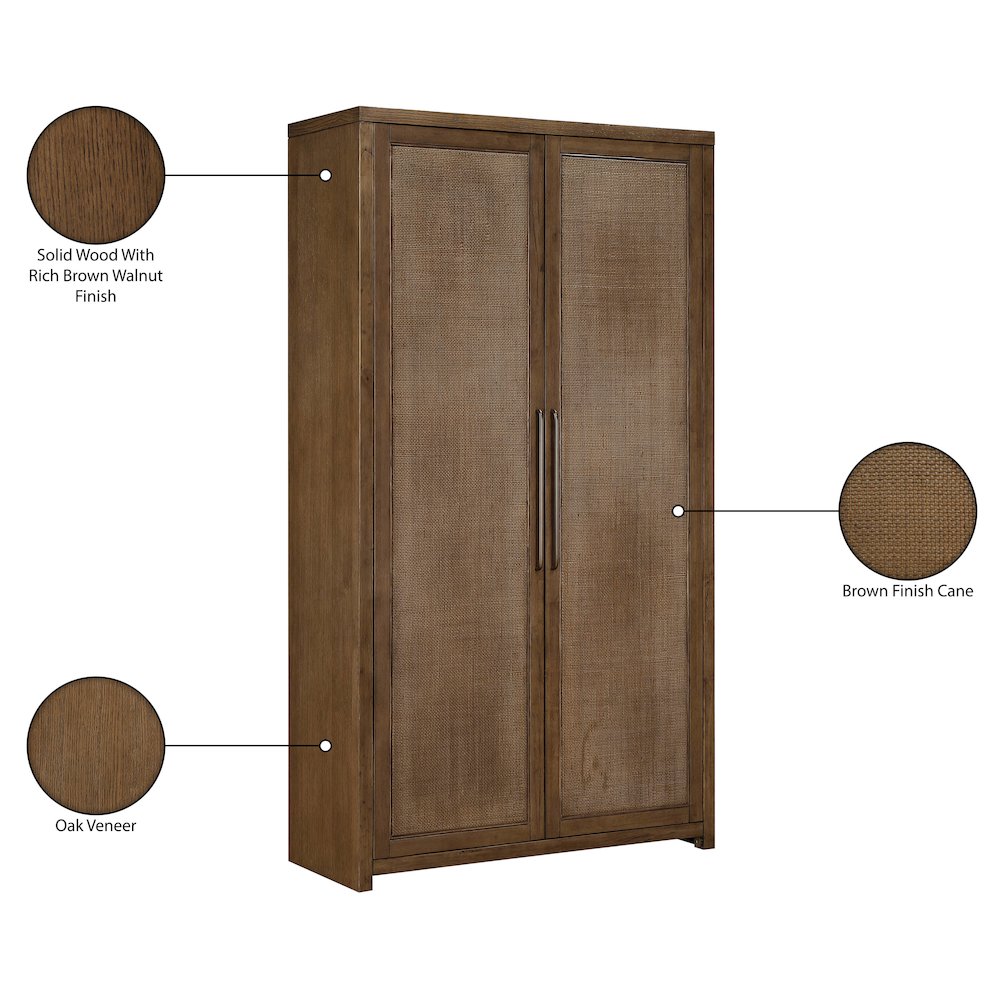 Vana Brown Solid Wood Storage Cabinet. Picture 13