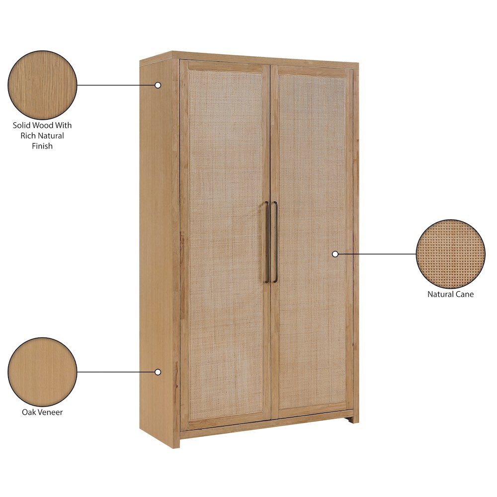 Vana Natural Solid Wood Storage Cabinet. Picture 13