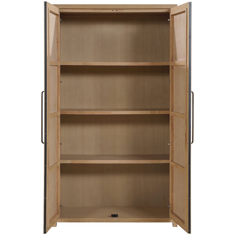 Vana Natural Solid Wood Storage Cabinet. Picture 6