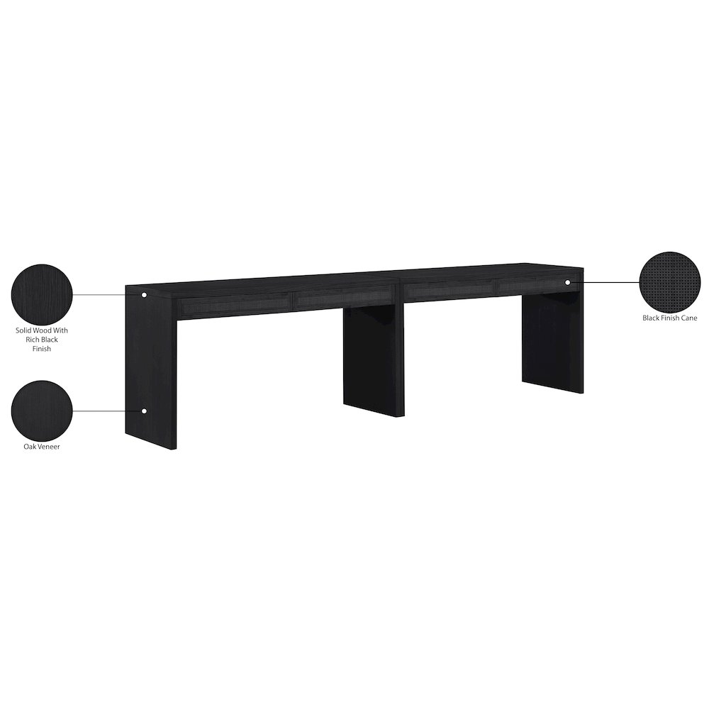 Avro Black Solid Wood And Oak Veneer 2pc. Desk. Picture 15