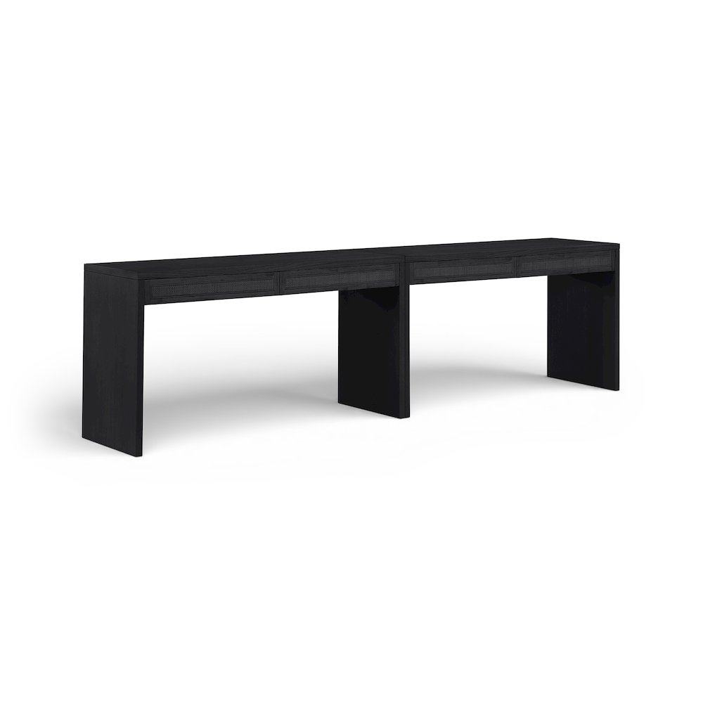Avro Black Solid Wood And Oak Veneer 2pc. Desk. Picture 1