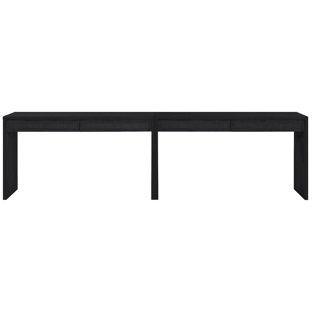 Avro Black Solid Wood And Oak Veneer 2pc. Desk. Picture 3