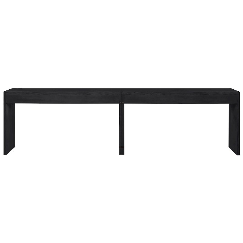 Avro Black Solid Wood And Oak Veneer 2pc. Desk. Picture 5