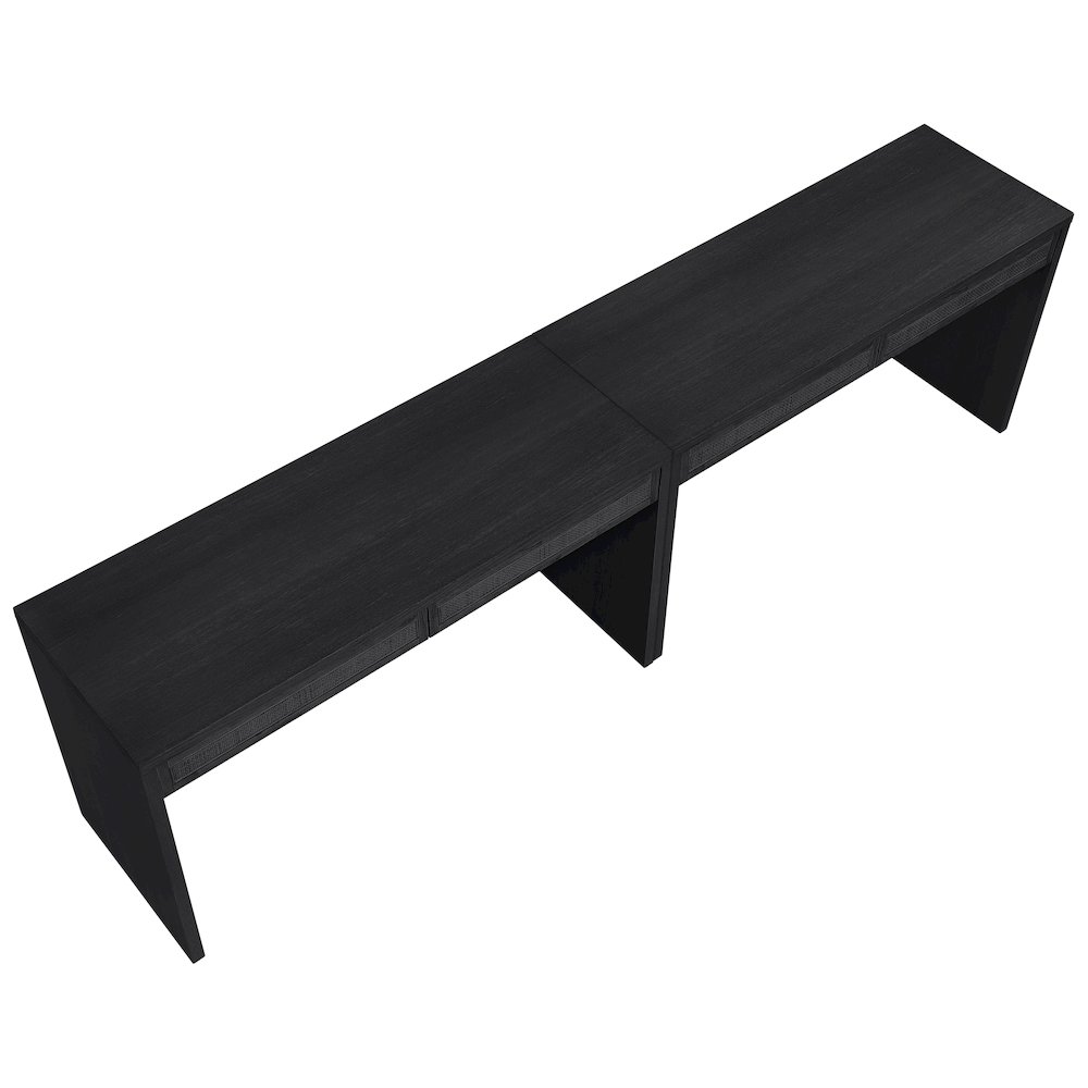 Avro Black Solid Wood And Oak Veneer 2pc. Desk. Picture 8