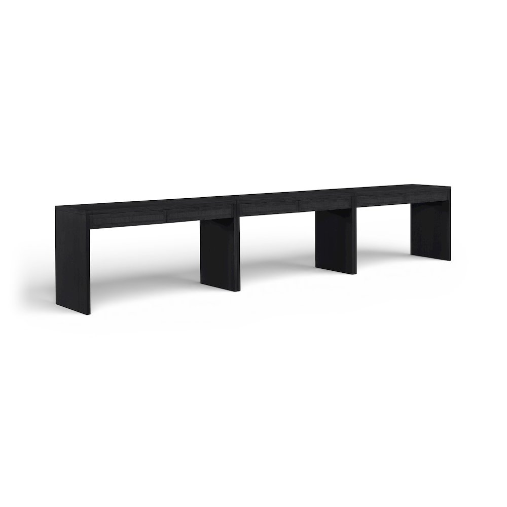 Avro Black Solid Wood And Oak Veneer 3pc. Desk. Picture 1
