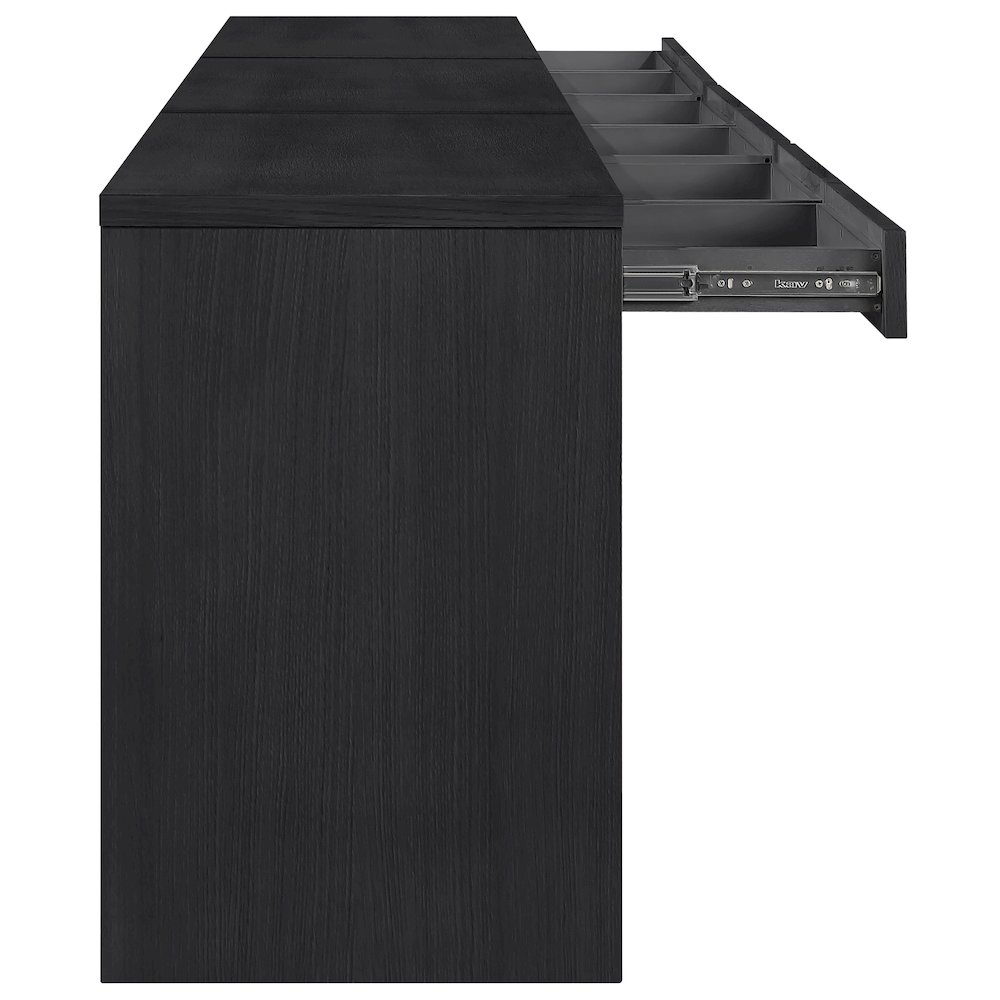 Avro Black Solid Wood And Oak Veneer 3pc. Desk. Picture 7