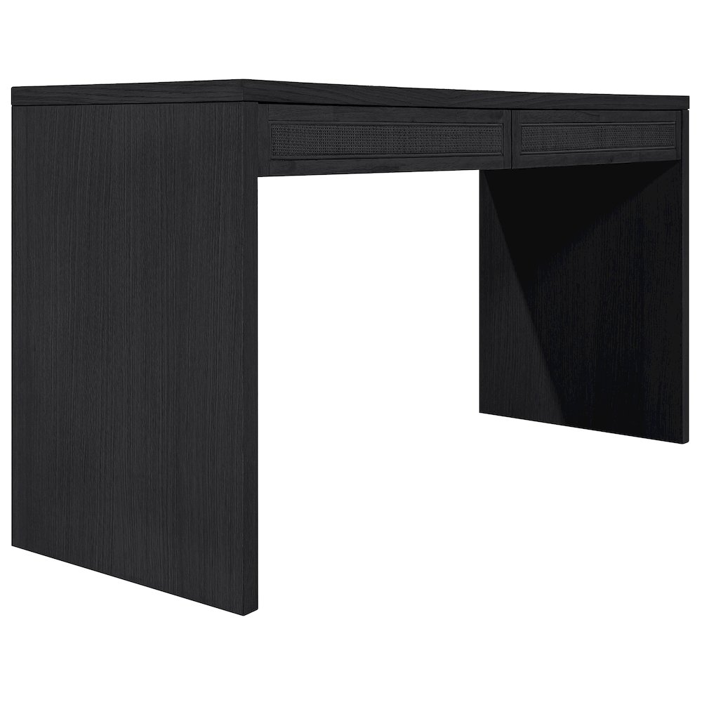 Avro Black Solid Wood And Oak Veneer Desk. Picture 10