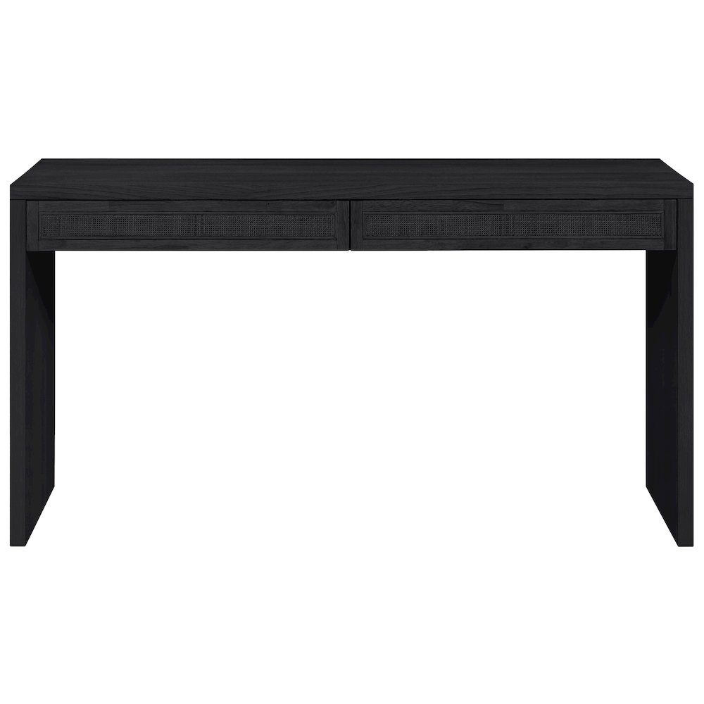 Avro Black Solid Wood And Oak Veneer Desk. Picture 3