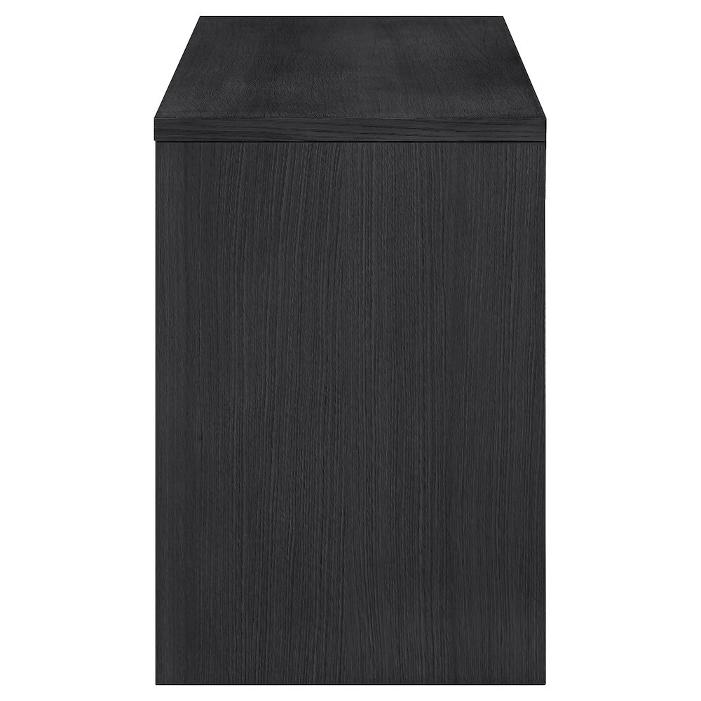 Avro Black Solid Wood And Oak Veneer Desk. Picture 4