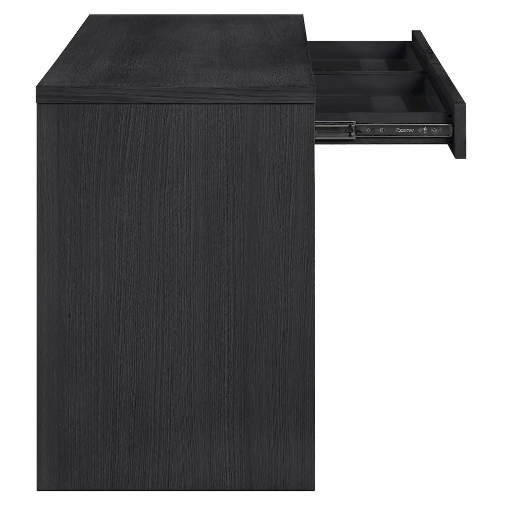 Avro Black Solid Wood And Oak Veneer Desk. Picture 7