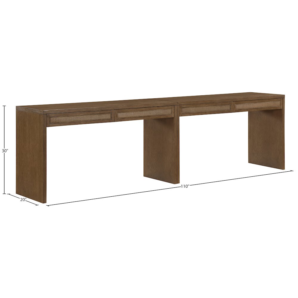 Avro Brown Solid Wood And Oak Veneer 2pc. Desk. Picture 13