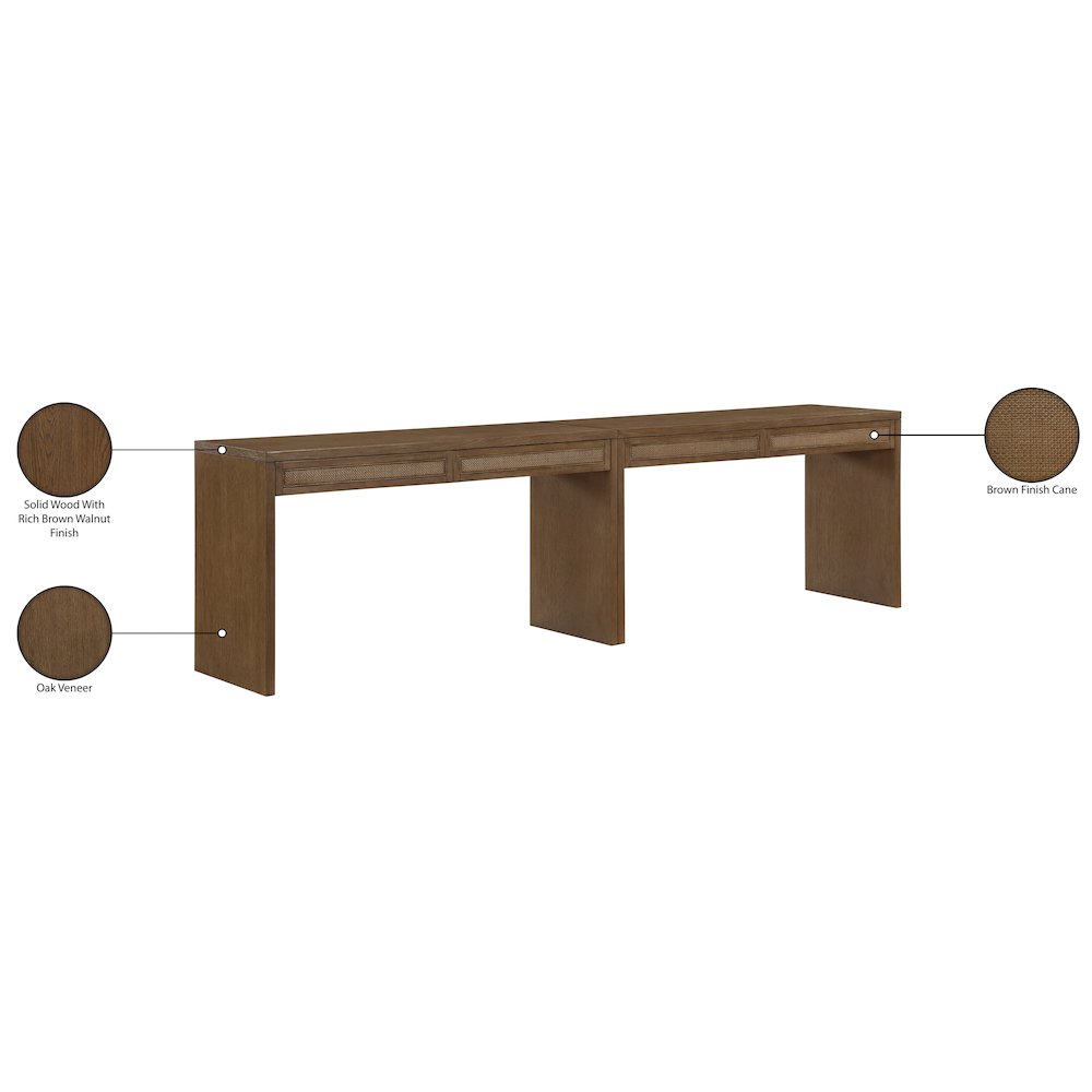 Avro Brown Solid Wood And Oak Veneer 2pc. Desk. Picture 14