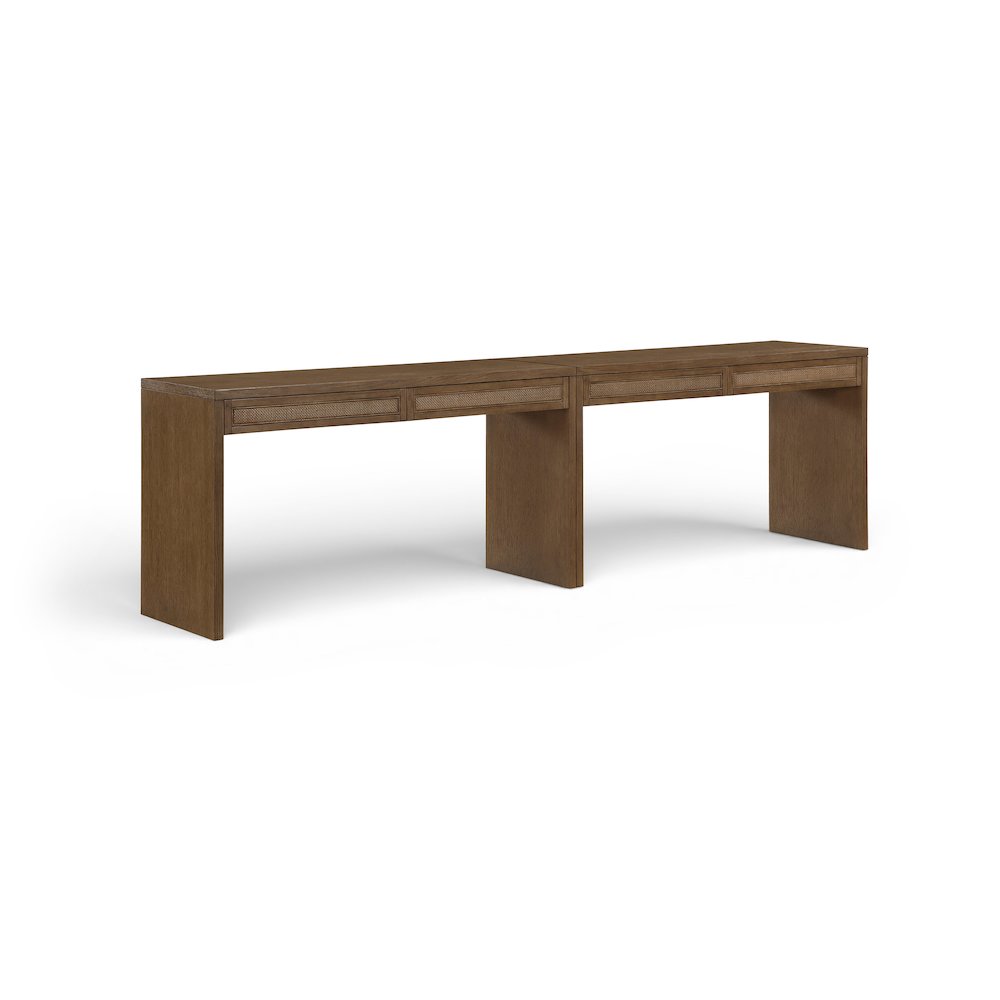 Avro Brown Solid Wood And Oak Veneer 2pc. Desk. Picture 1