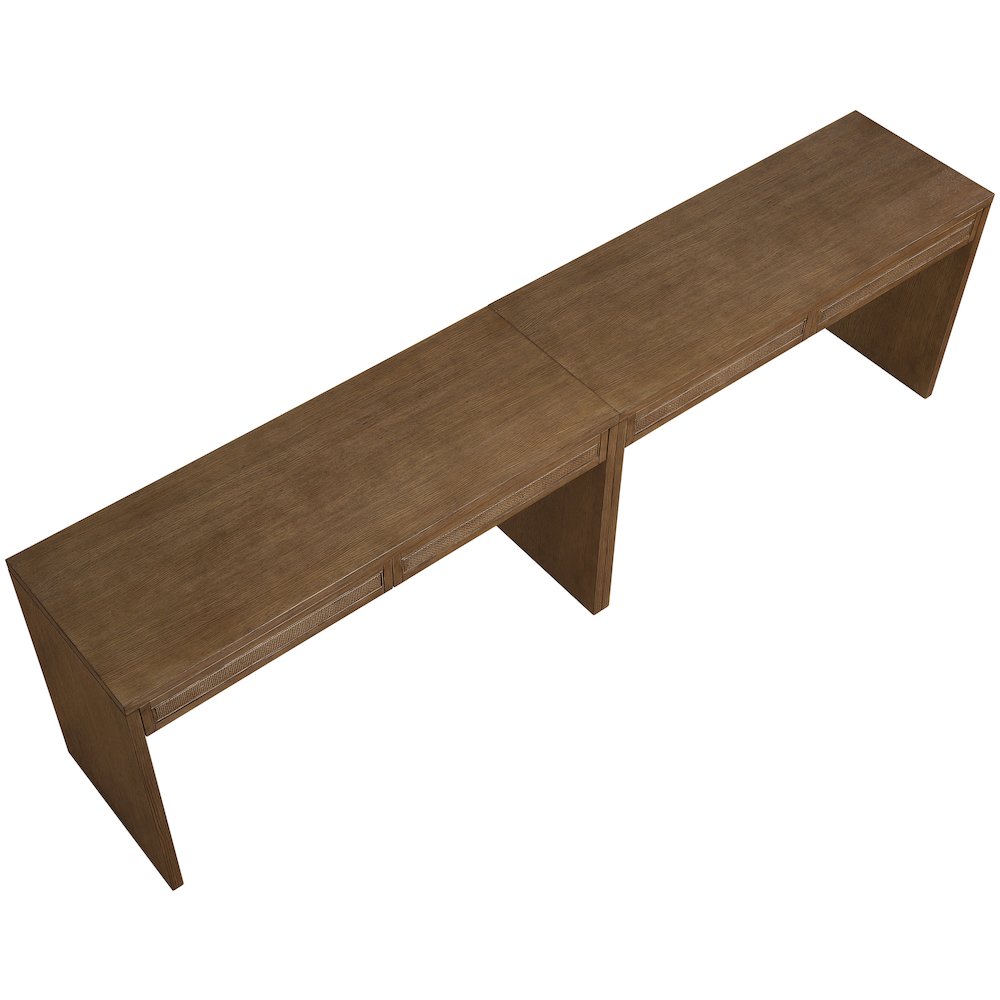 Avro Brown Solid Wood And Oak Veneer 2pc. Desk. Picture 8
