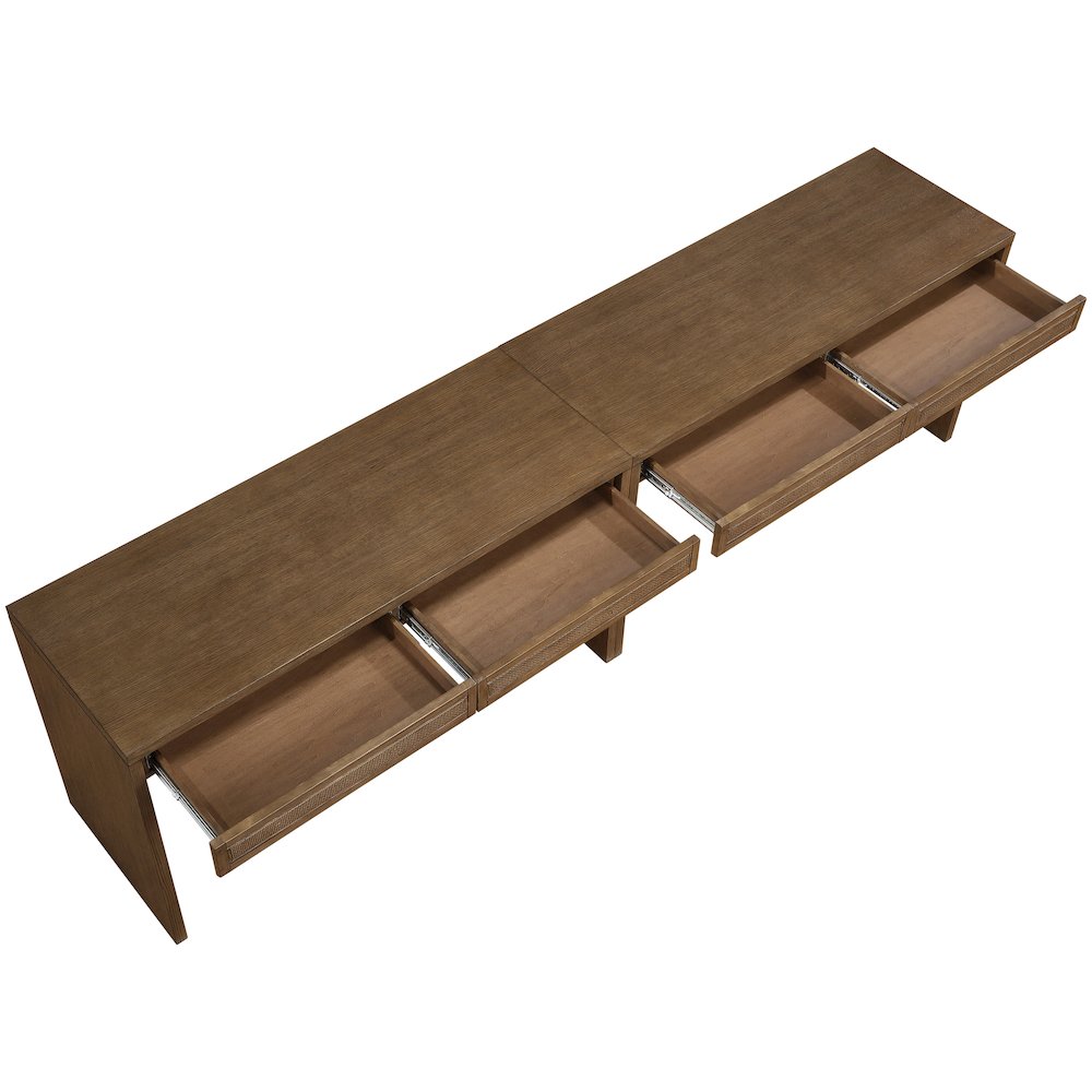 Avro Brown Solid Wood And Oak Veneer 2pc. Desk. Picture 9