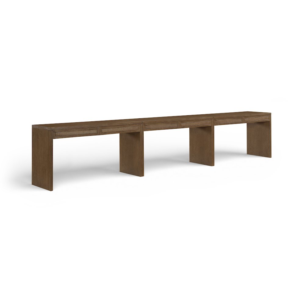 Avro Brown Solid Wood And Oak Veneer 3pc. Desk. Picture 1