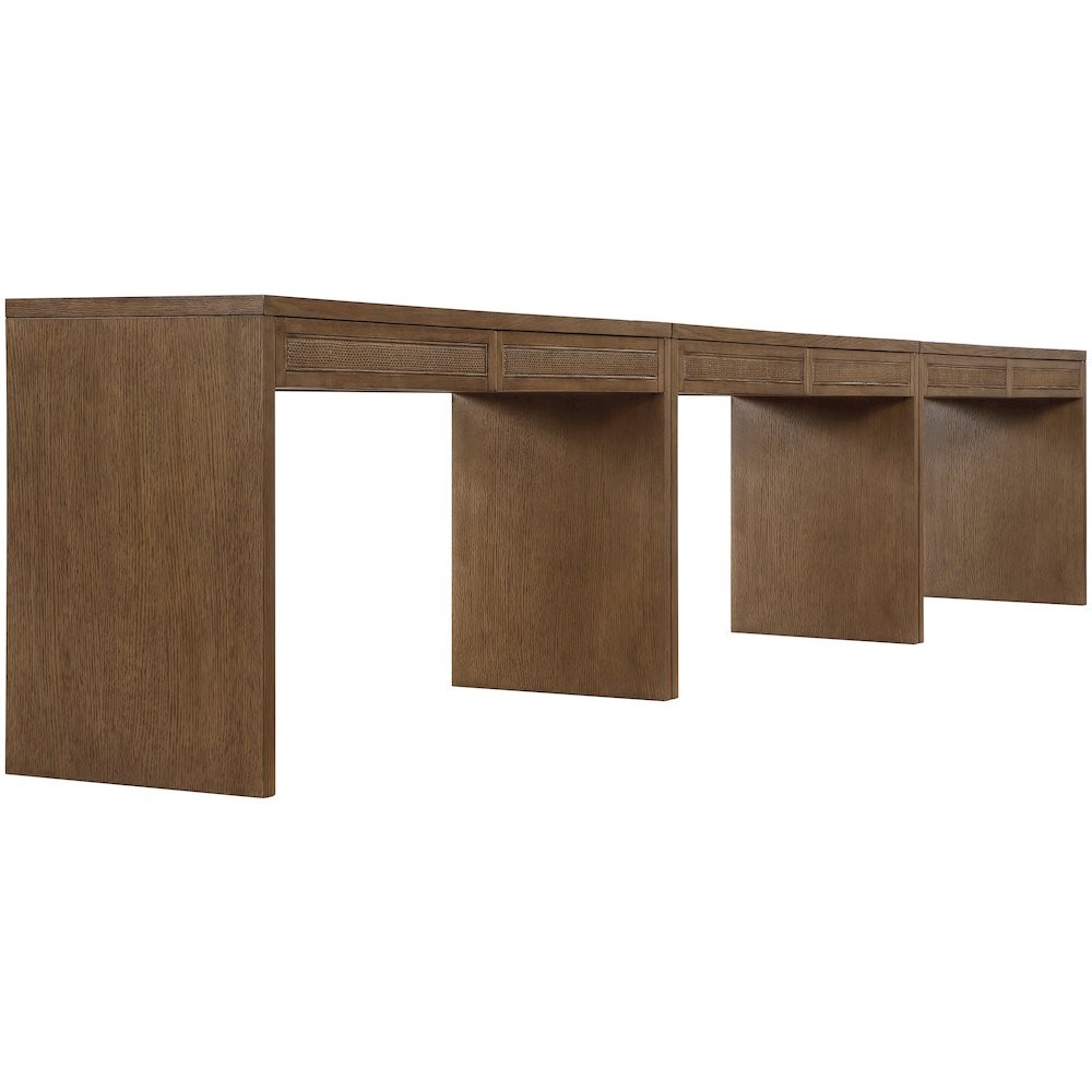 Avro Brown Solid Wood And Oak Veneer 3pc. Desk. Picture 10